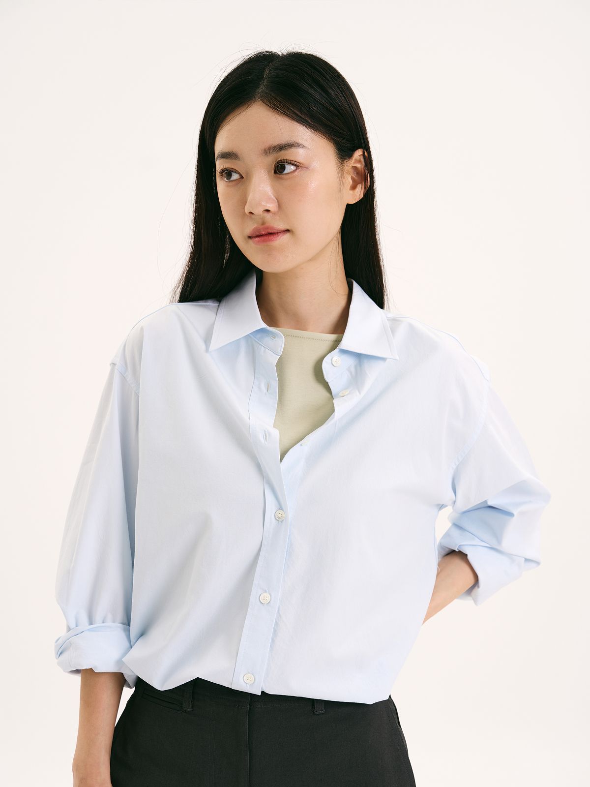 해브해드(HAVEHAD) 에센셜 셔츠 (라이트 블루)