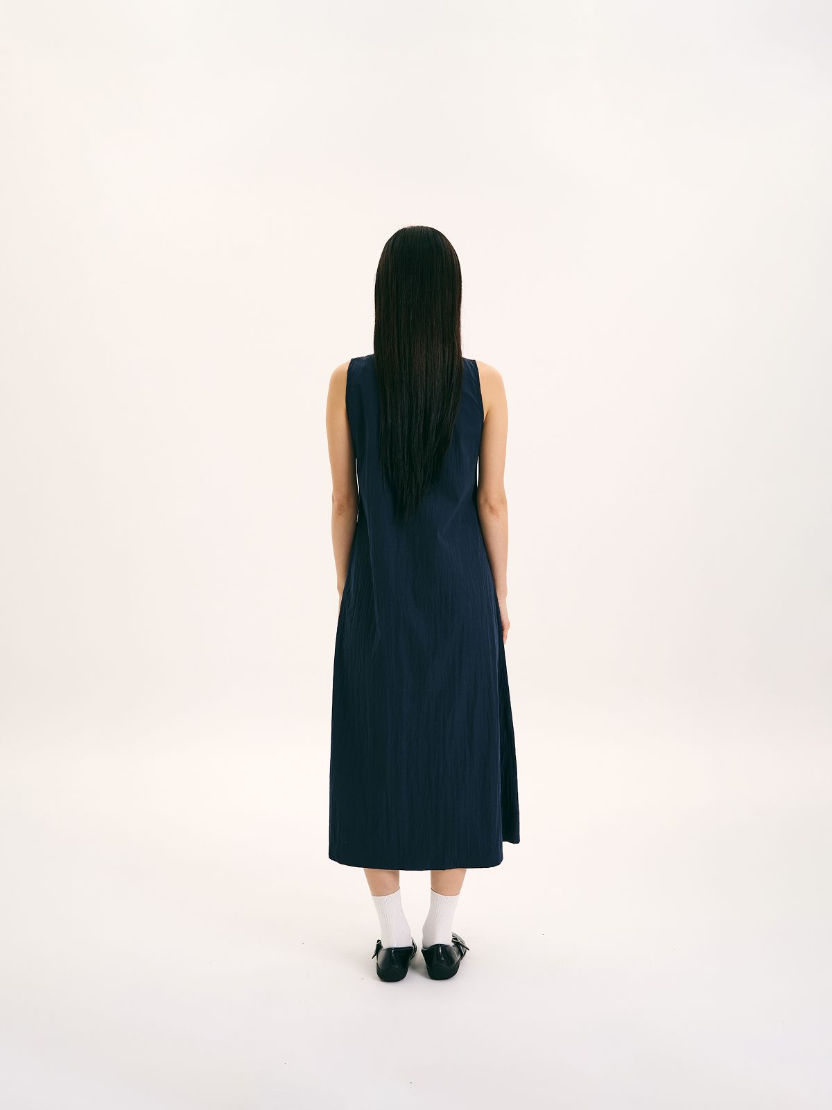 해브해드(HAVEHAD) 버튼 맥시 드레스 (네이비)