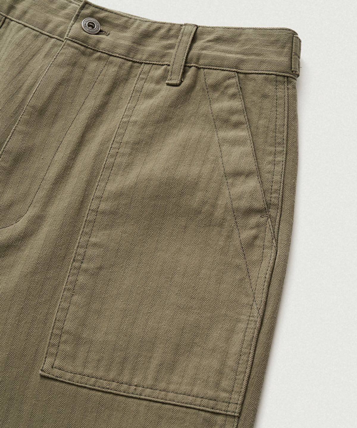더바넷(THEBARNNET) Herringbone Fatigue Pants_Khaki