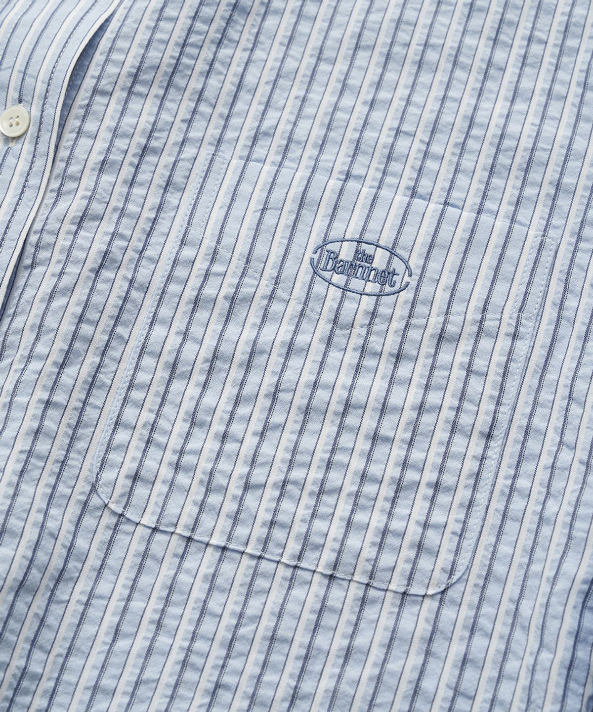더바넷(THEBARNNET) Sui Stripe Pocket Shirt_Light Blue