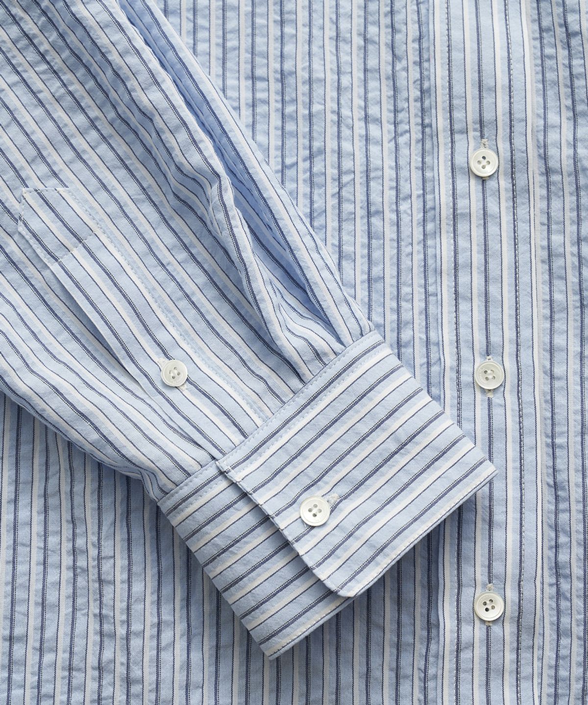 더바넷(THEBARNNET) Sui Stripe Pocket Shirt_Light Blue