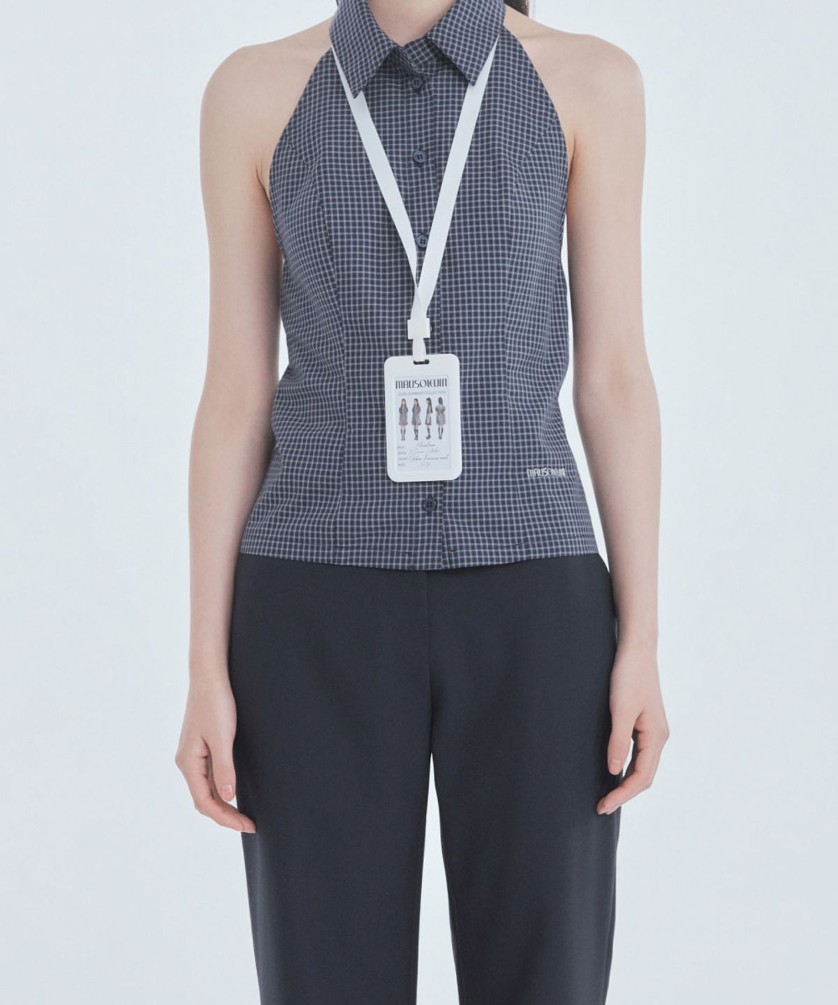 마우솔레움(MAU SOLEUM) Emma Straight Fit Slacks - Navy