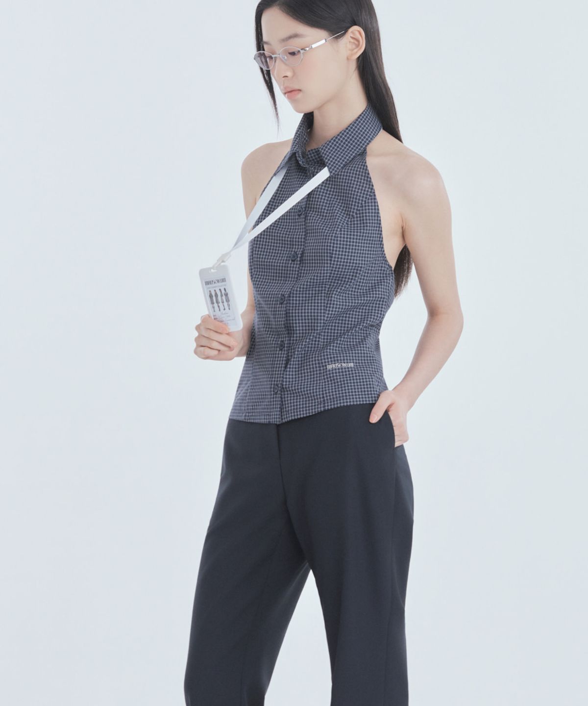마우솔레움(MAU SOLEUM) Emma Straight Fit Slacks - Navy