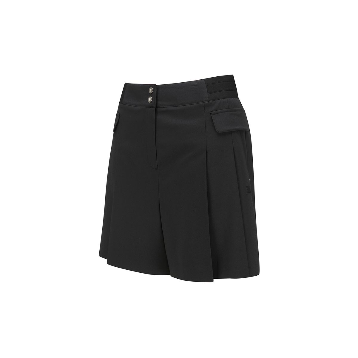 어뉴골프(ANEW GOLF) WOMEN PLEATED HALF PANTS_BK