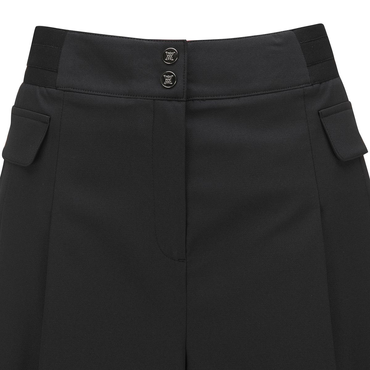 어뉴골프(ANEW GOLF) WOMEN PLEATED HALF PANTS_BK