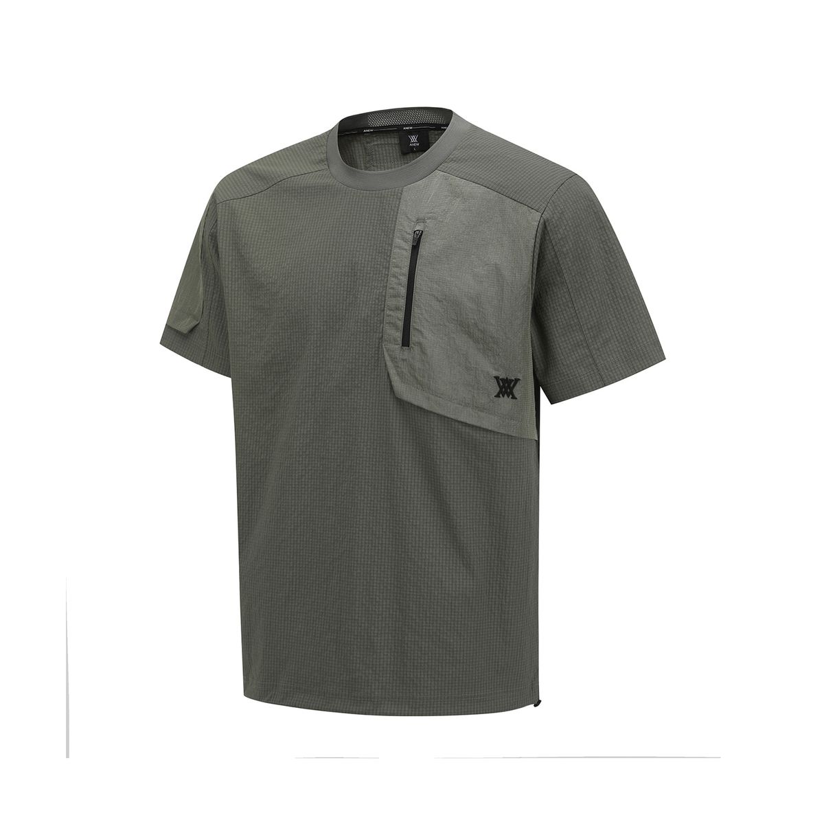 어뉴골프(ANEW GOLF) MEN WOVEN ROUND SHORT T-SHIRT_LK