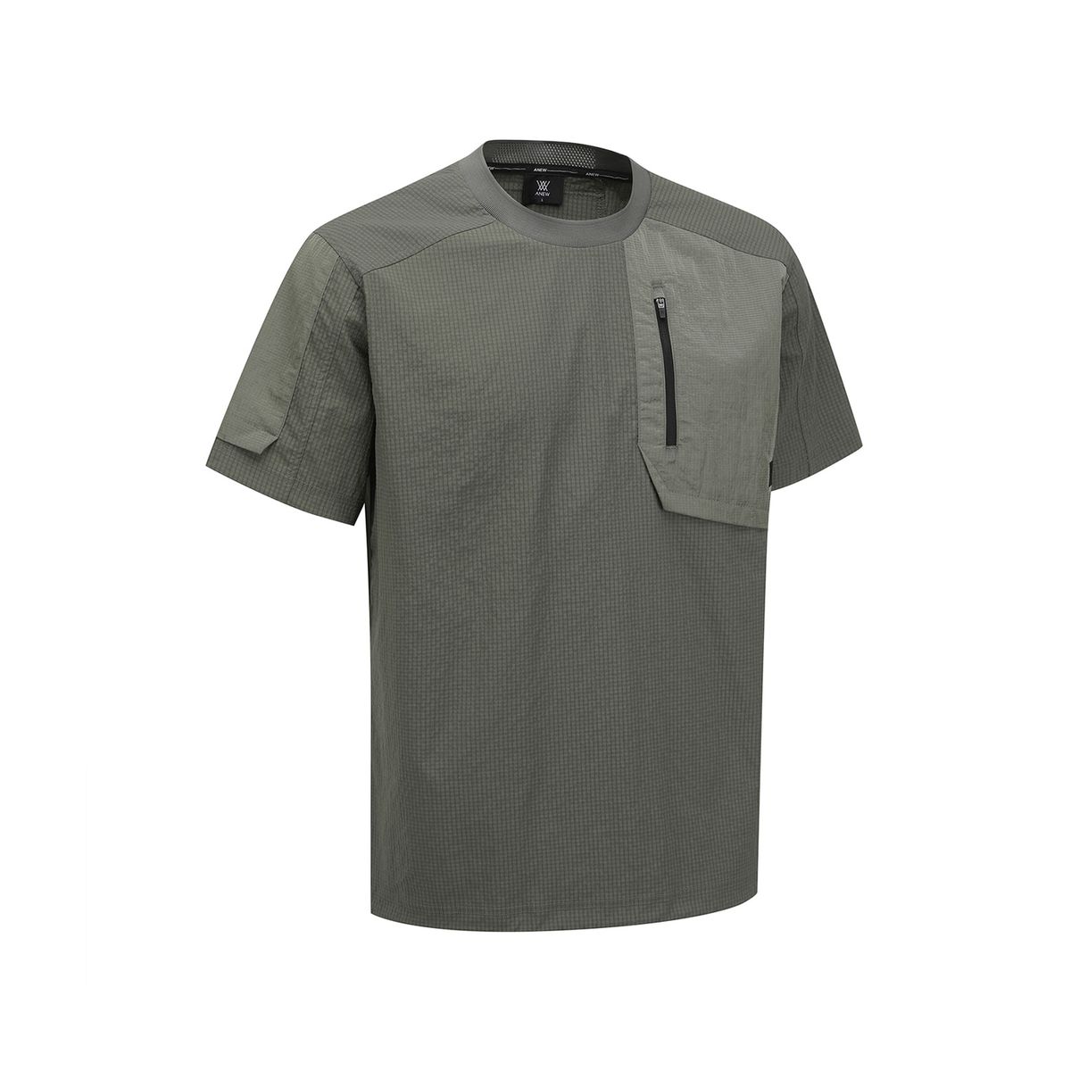 어뉴골프(ANEW GOLF) MEN WOVEN ROUND SHORT T-SHIRT_LK