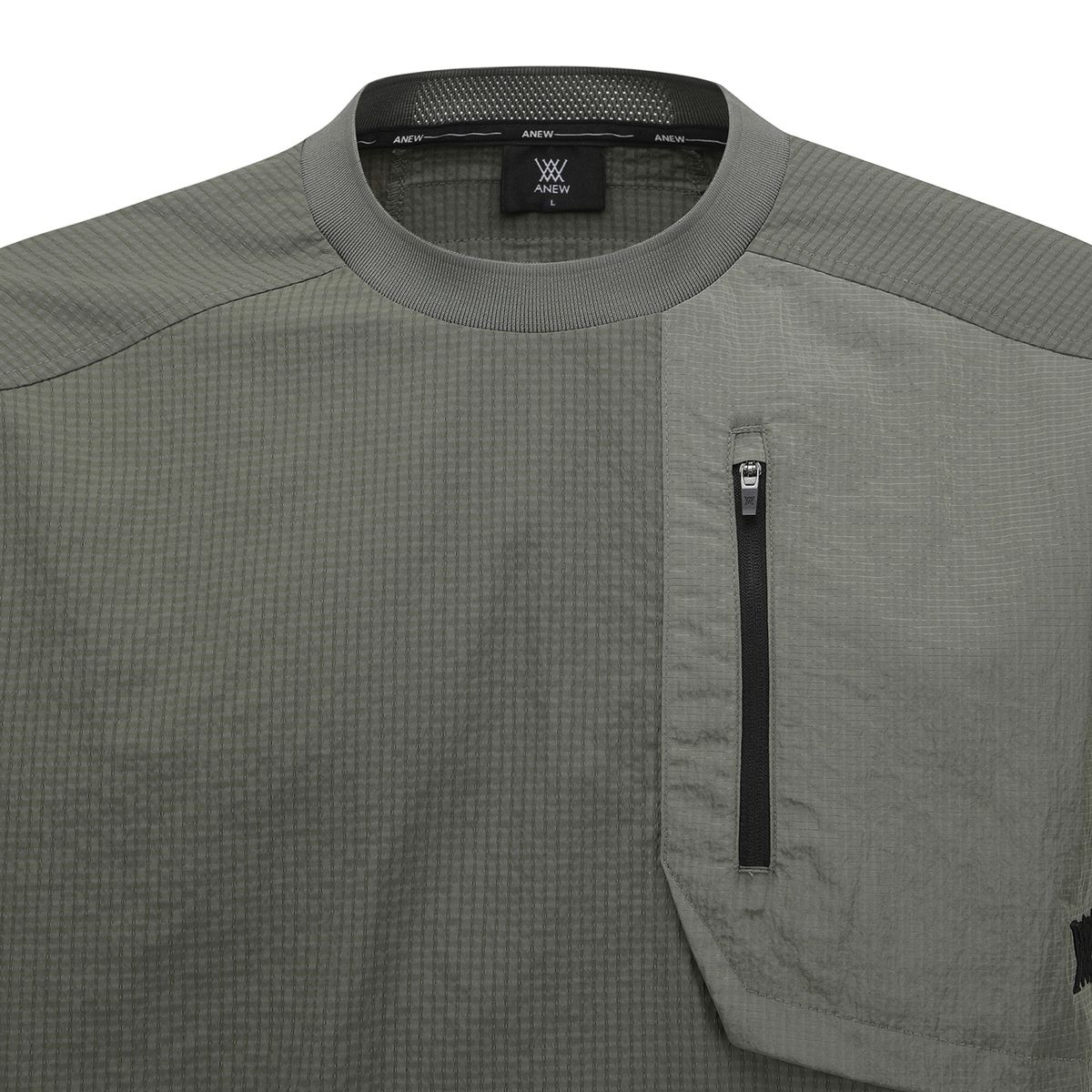 어뉴골프(ANEW GOLF) MEN WOVEN ROUND SHORT T-SHIRT_LK