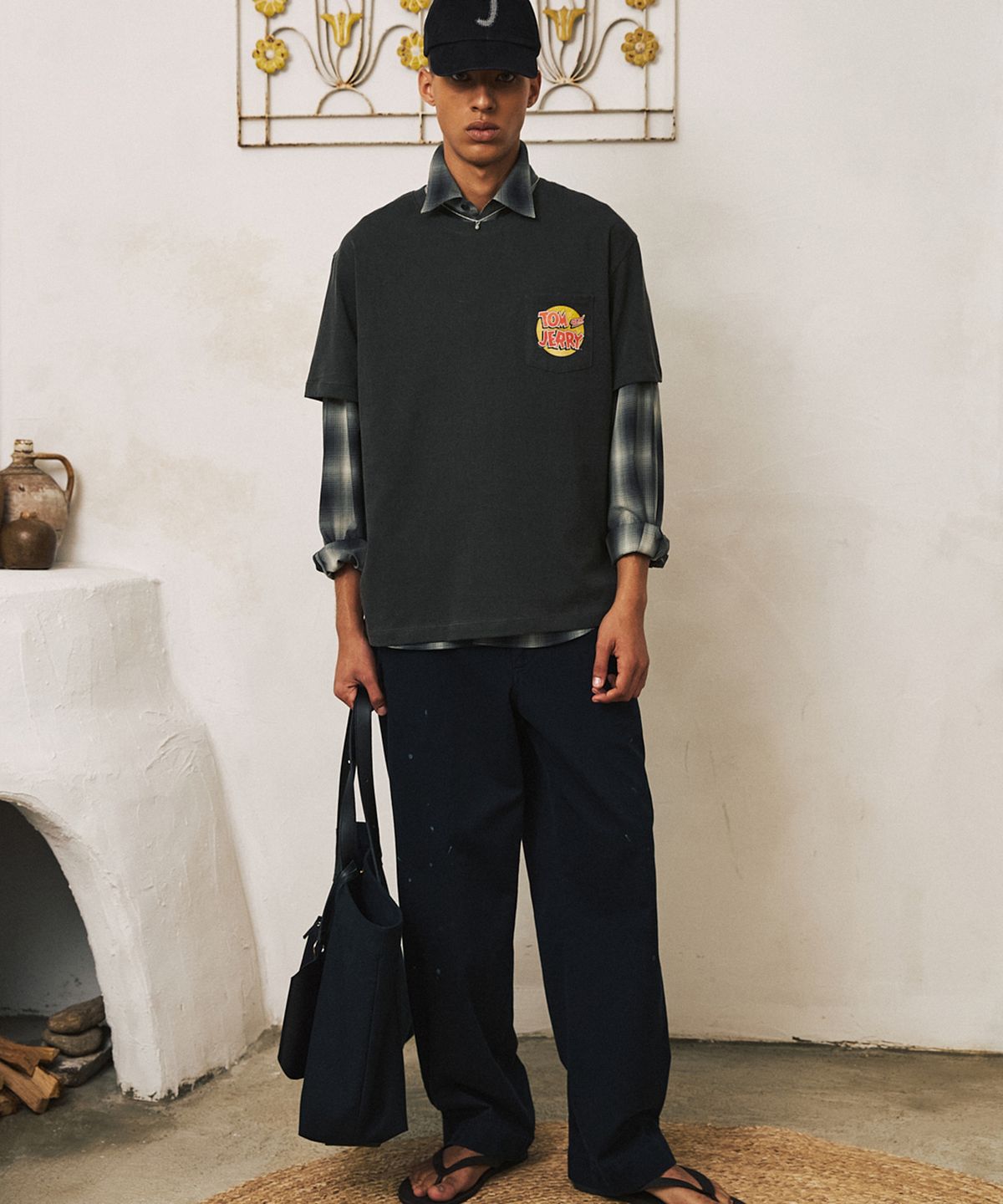셔터(SHIRTER) TJS VTG LOGO T-SHIRT (GREY)