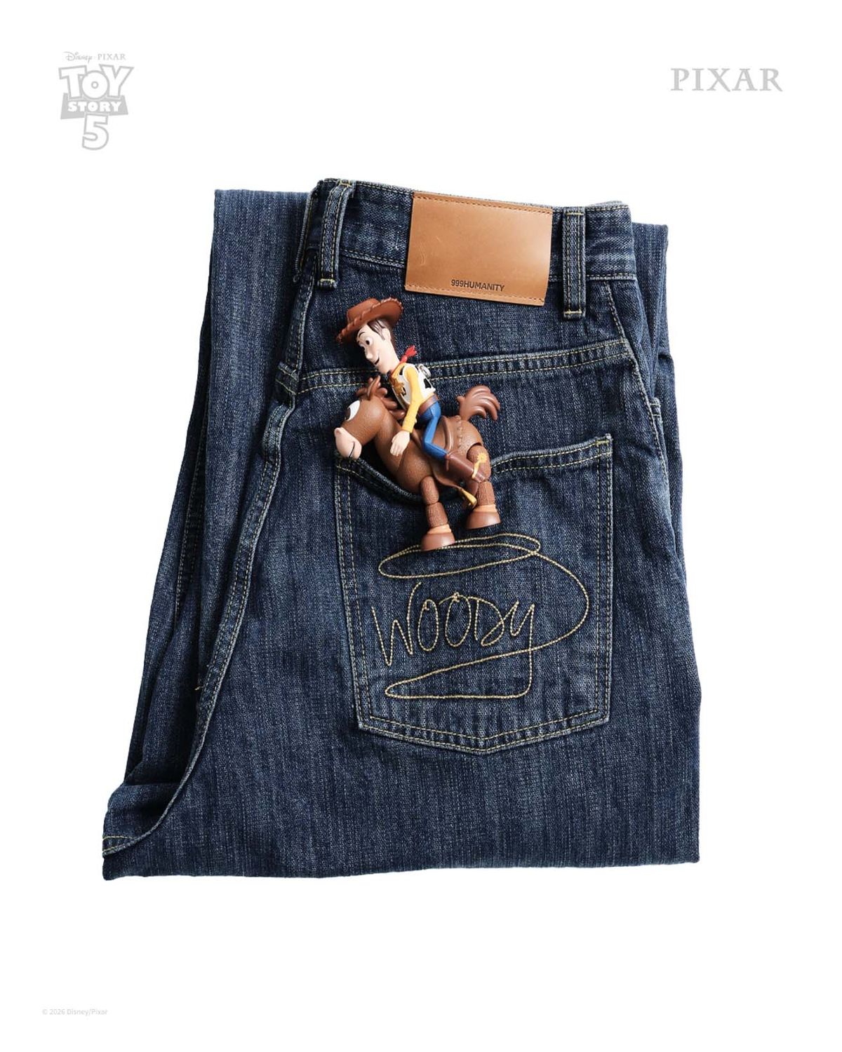 999휴머니티(999HUMANITY) HOWDY CURVED DENIM PANT (MEDIUM BLUE)