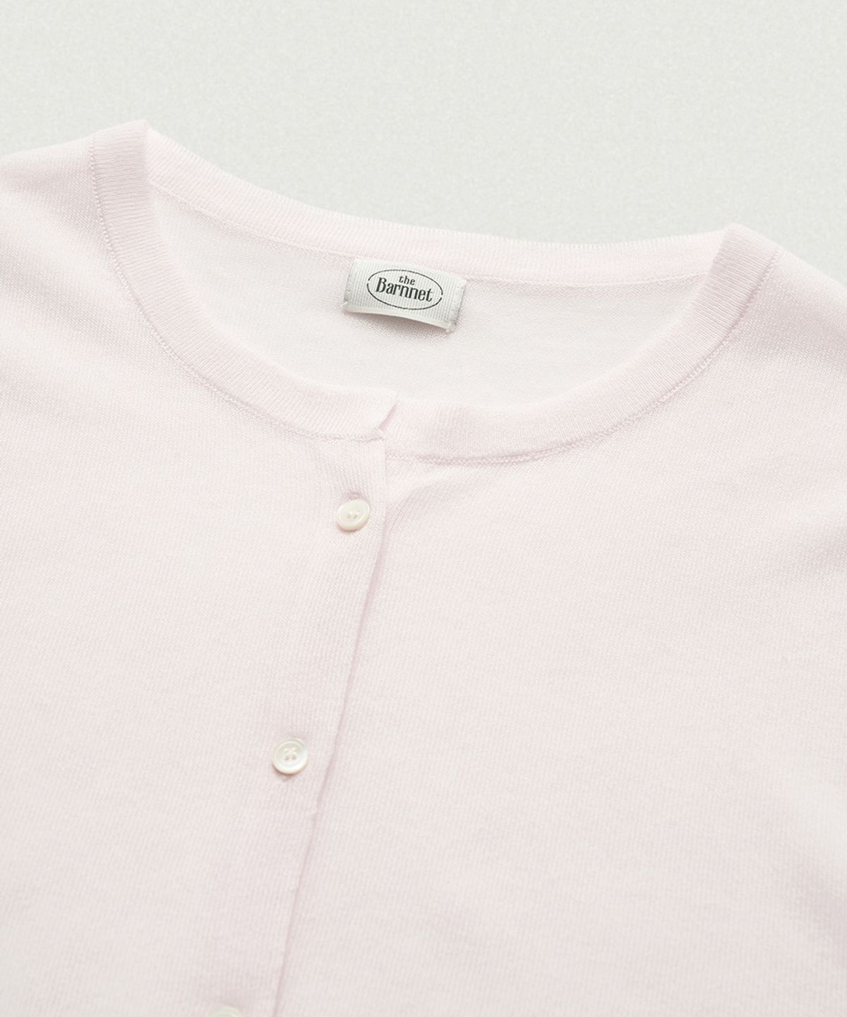더바넷(THEBARNNET) Hyled Linen Button Cardigan_Light Pink