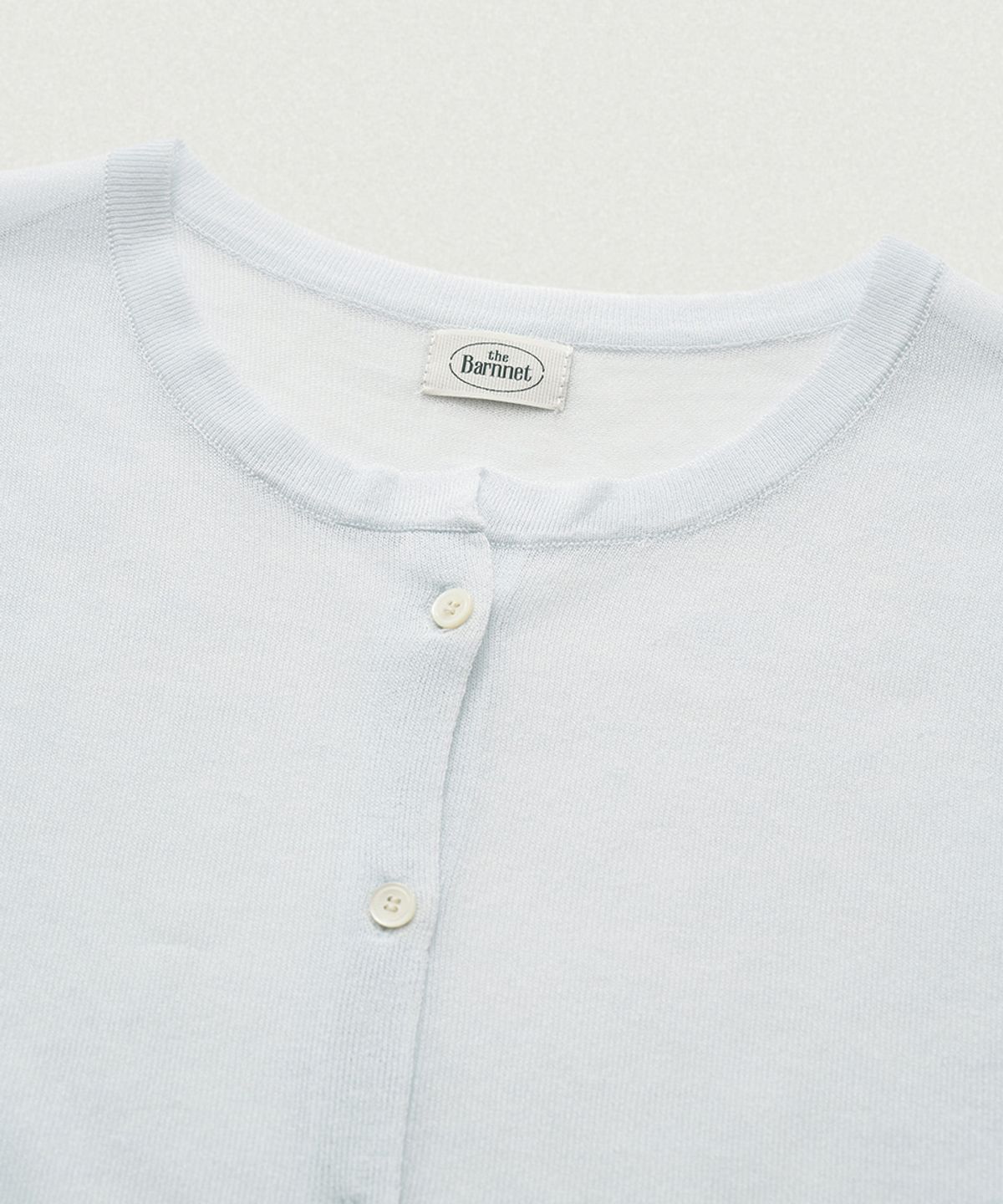 더바넷(THEBARNNET) Hyled Linen Button Cardigan_Light Blue