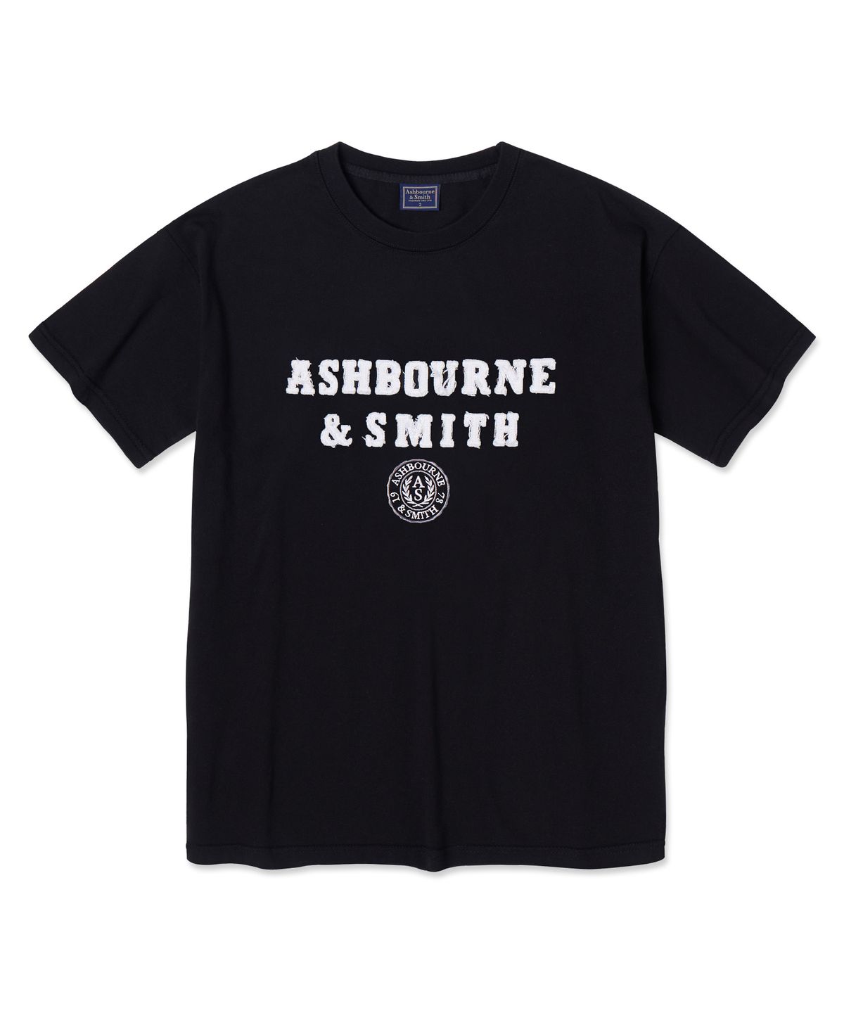 애쉬본&스미스(ASHBOURNE & SMITH) [MEN] EMBROIDER 반팔티 ASH1007_블랙