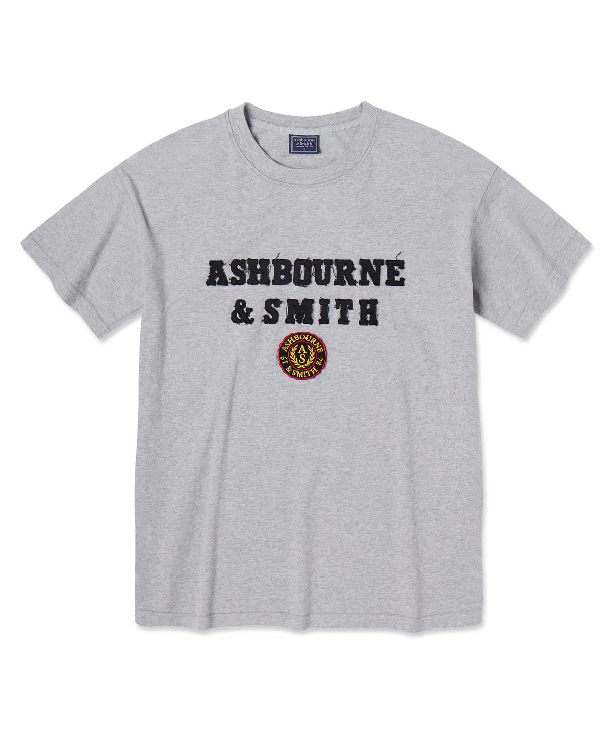 애쉬본&스미스(ASHBOURNE & SMITH) [MEN] EMBROIDER 반팔티 ASH1007_그레이