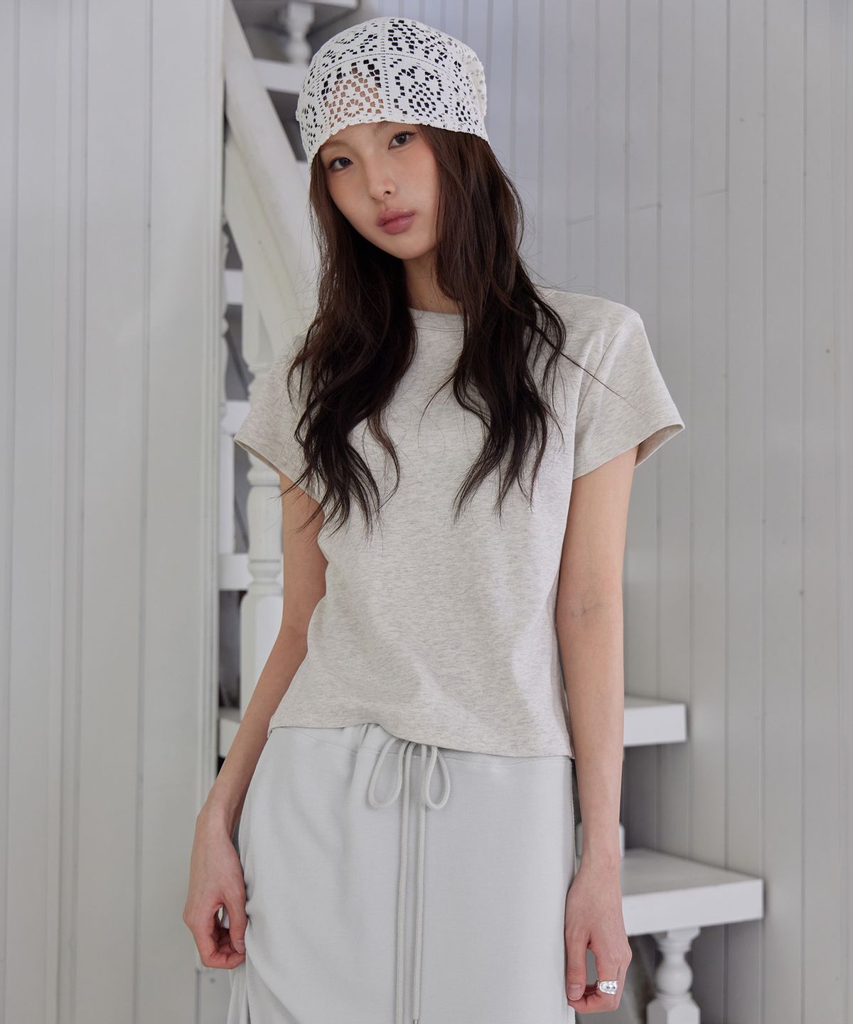 런던다다(LONDONDADA) LDD Essential Baby TEE, OAT MELANGE