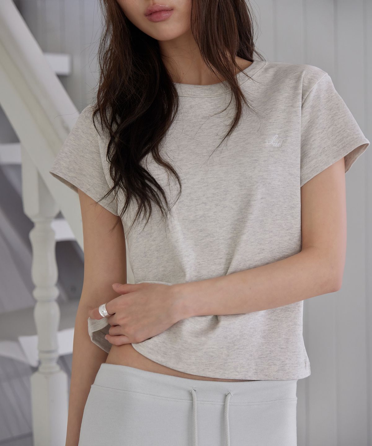 런던다다(LONDONDADA) LDD Essential Baby TEE, OAT MELANGE