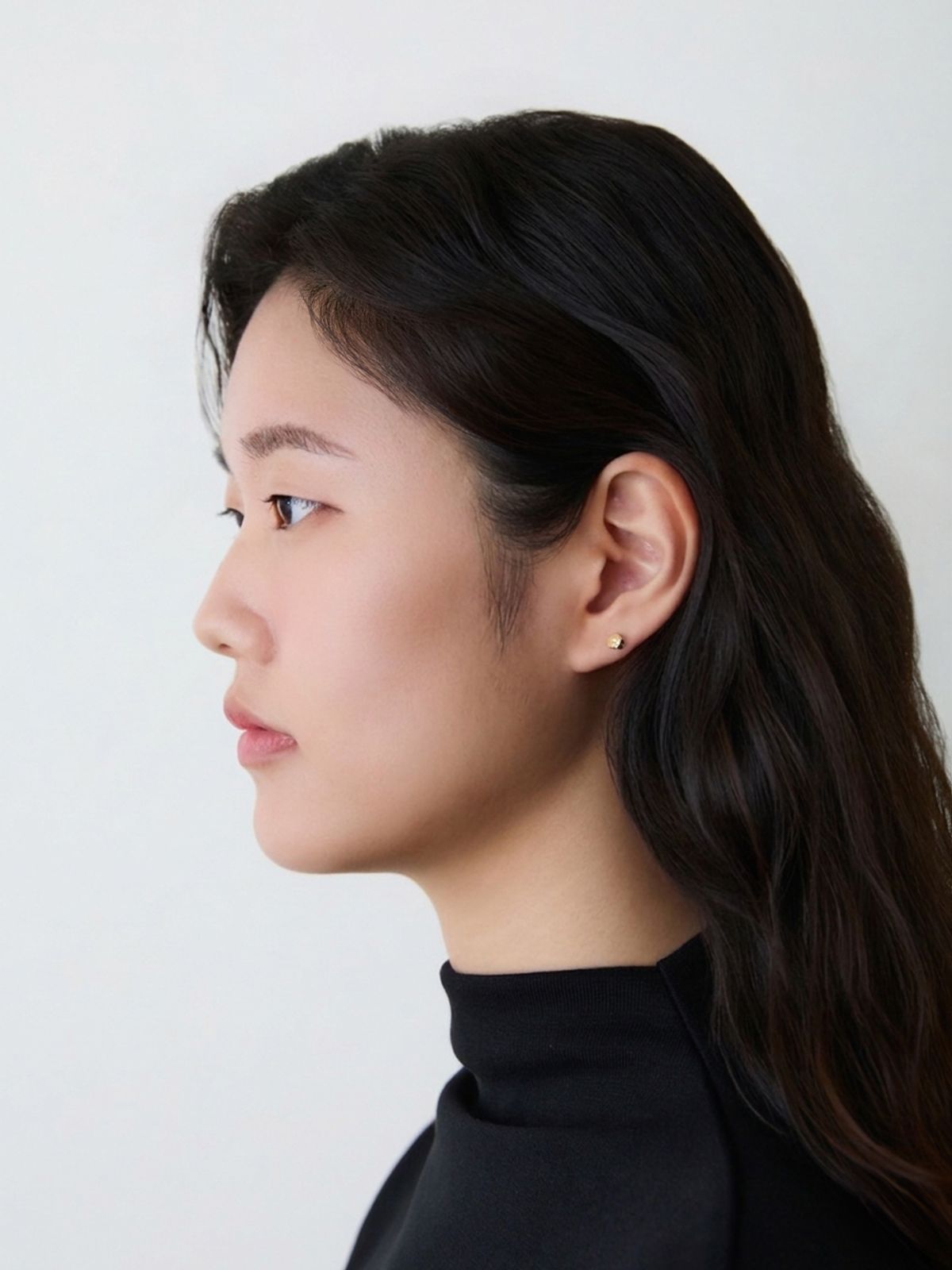 베누아(BENOIT) [실버925] 플라워 랩다이아 스터드 귀걸이 골드