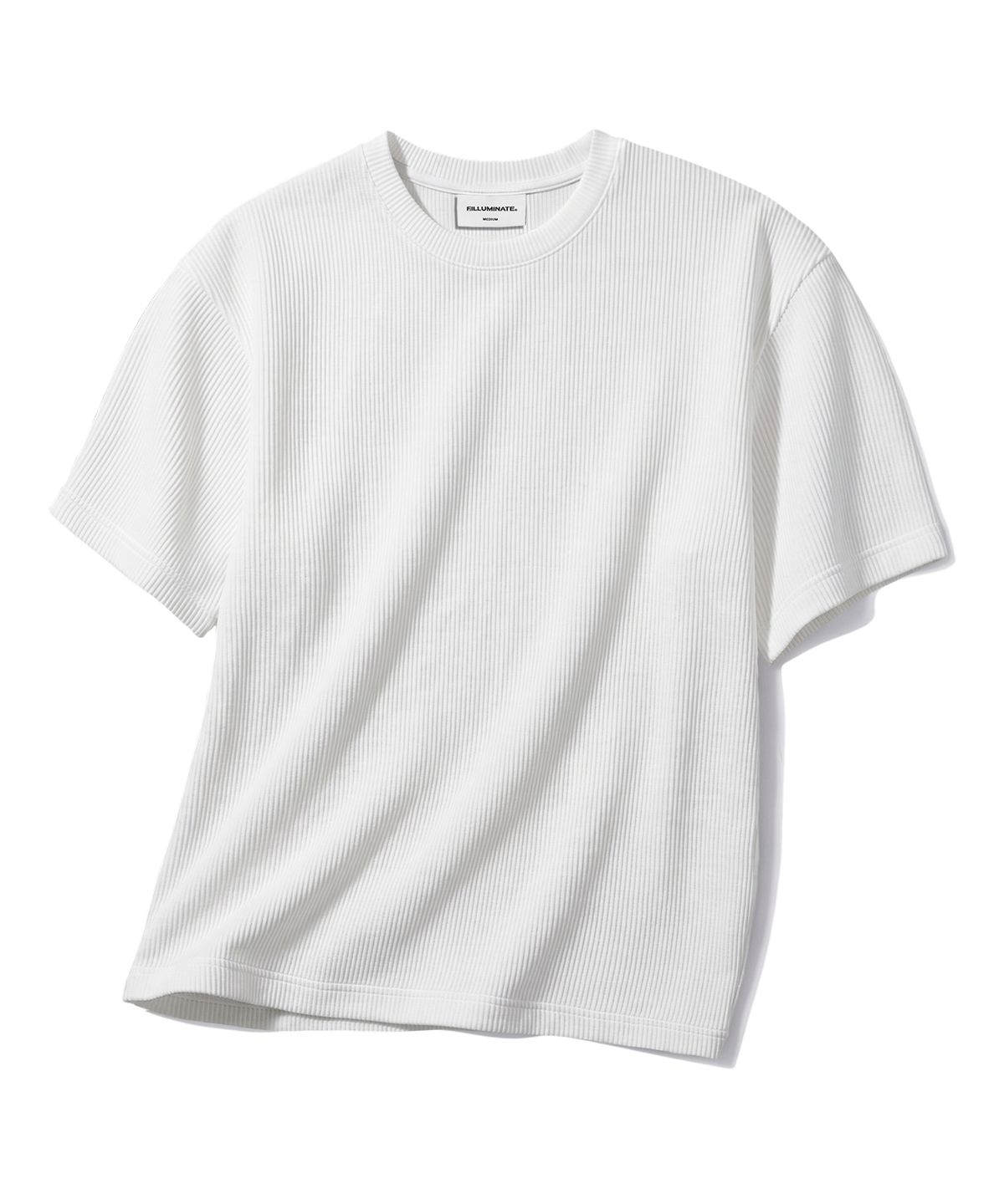 필루미네이트(FILLUMINATE) 데일리 골지 크롭 머슬핏 티셔츠-5Color