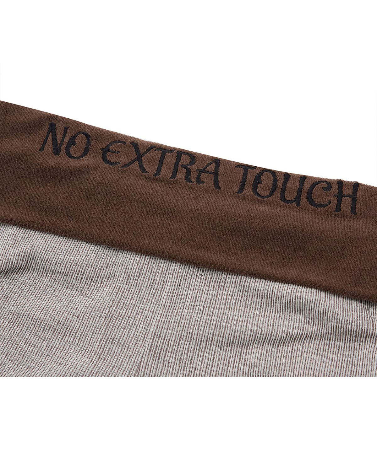 노 엑스트라 터치(NO EXTRA TOUCH) Studded Stripe Halter Easy Setup (Brown) / 26SMSET001BR
