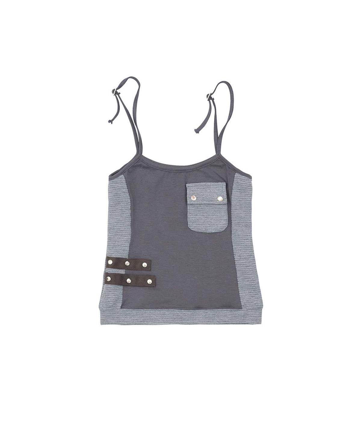 노 엑스트라 터치(NO EXTRA TOUCH) Two-way Side Rib Sleeveless (Charcoal) / 26SMSL006CH