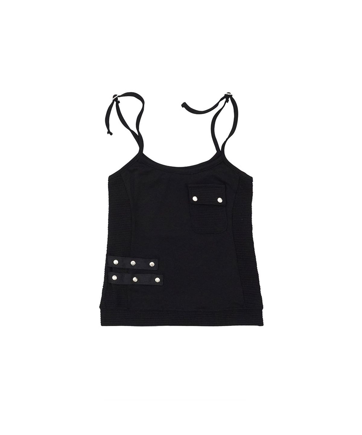 노 엑스트라 터치(NO EXTRA TOUCH) Two-way Side Rib Sleeveless (Black) / 26SMSL006BK