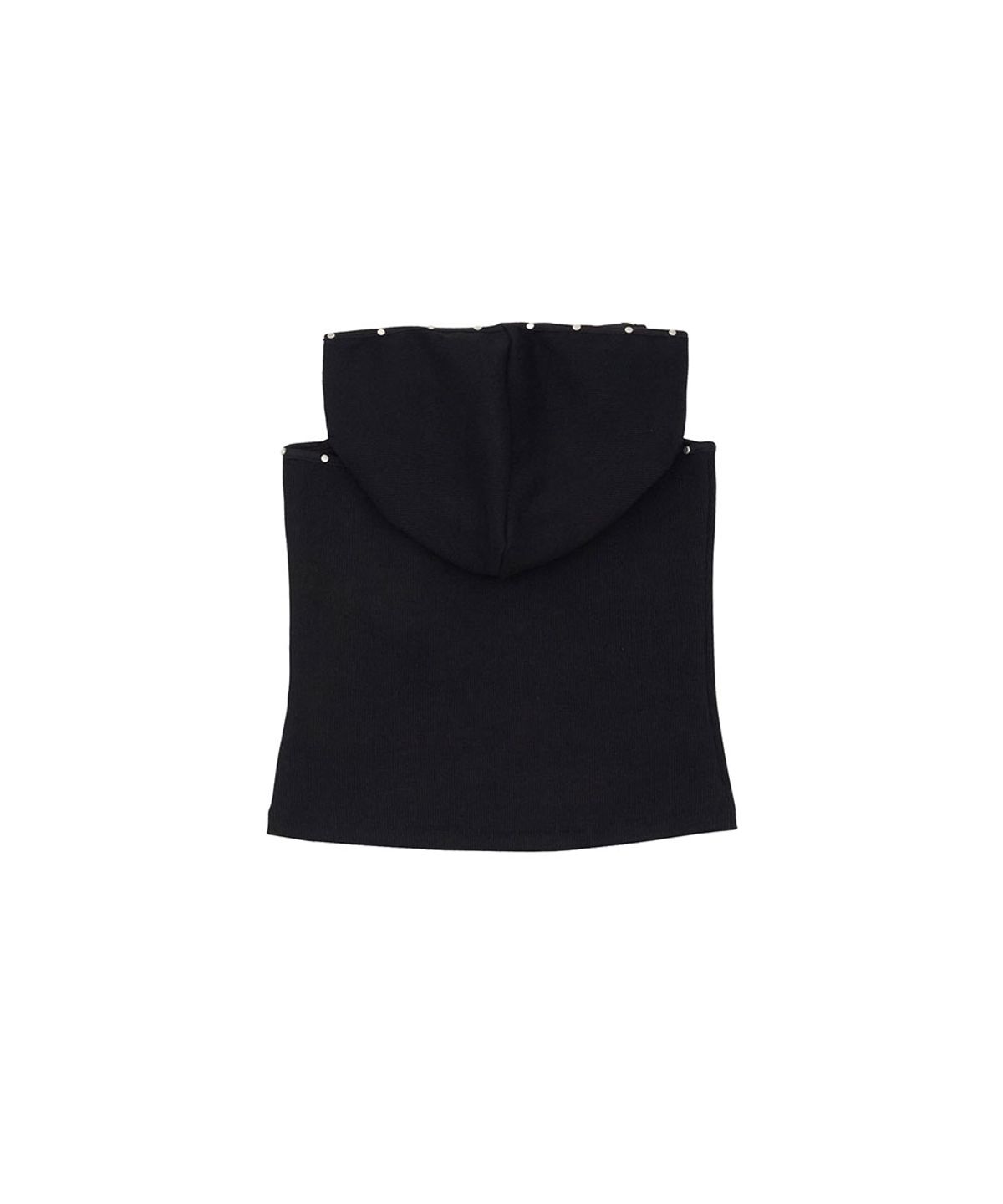 노 엑스트라 터치(NO EXTRA TOUCH) Eyelet Hoodie Sleeveless (Black) / 26SMSL004BK