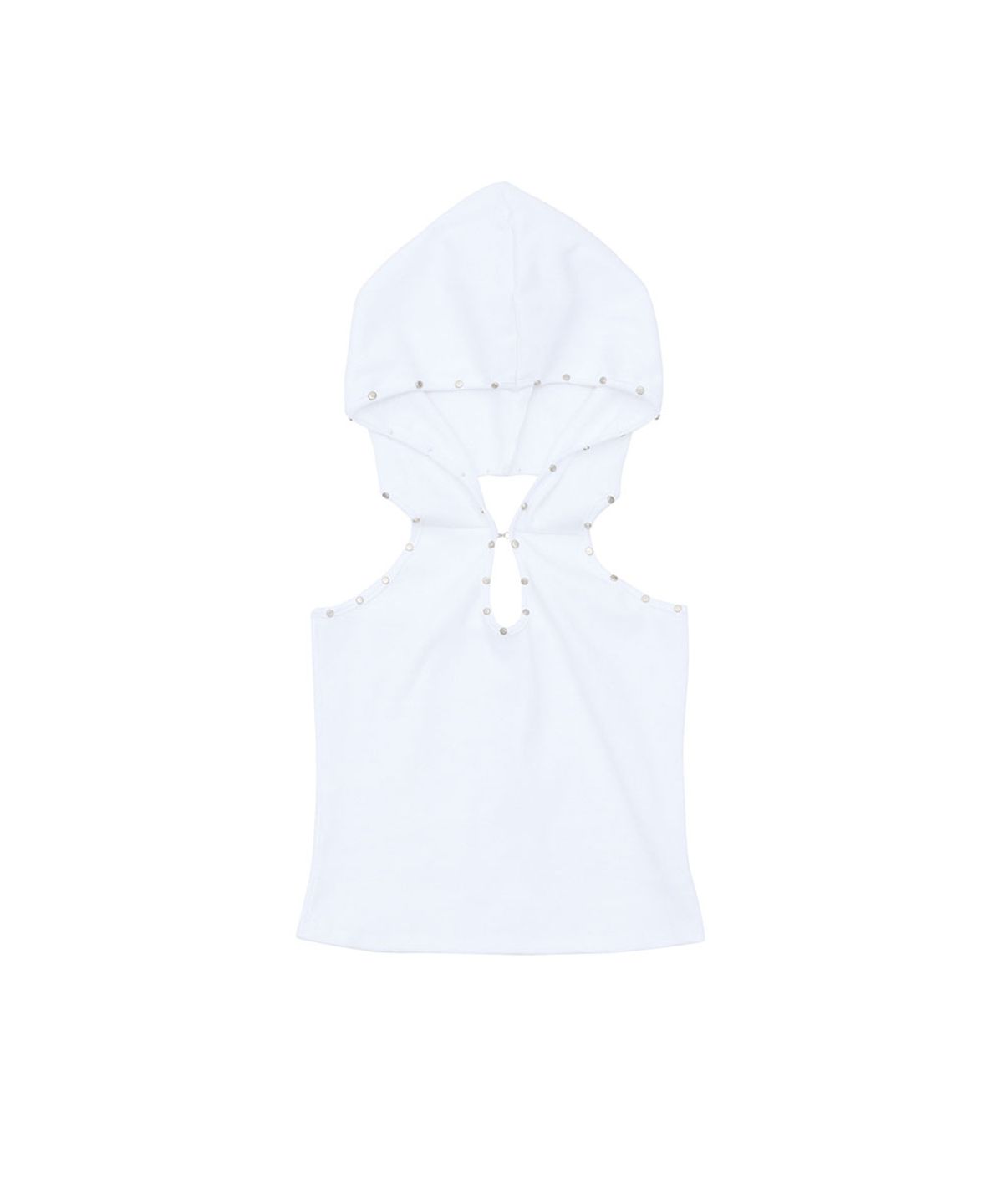 노 엑스트라 터치(NO EXTRA TOUCH) Eyelet Hoodie Sleeveless (Ivory) / 26SMSL004IV