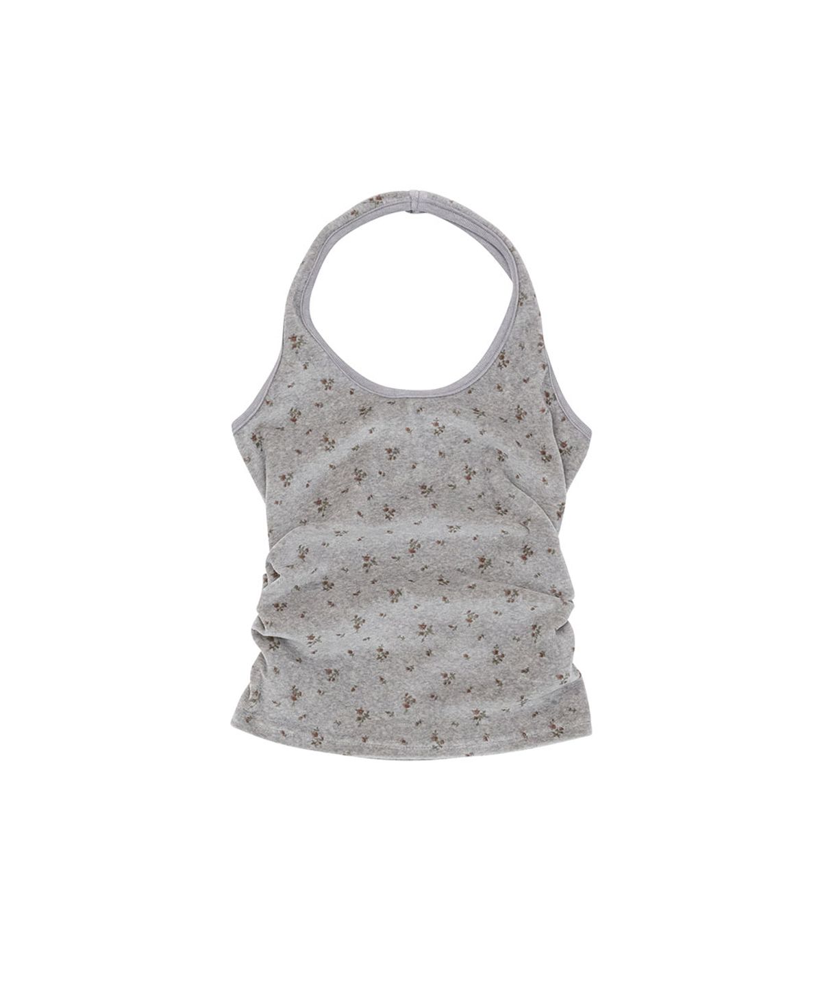 노 엑스트라 터치(NO EXTRA TOUCH) Velvet Halter Easy Sleeveless (Grey) / 26SMSL003GR