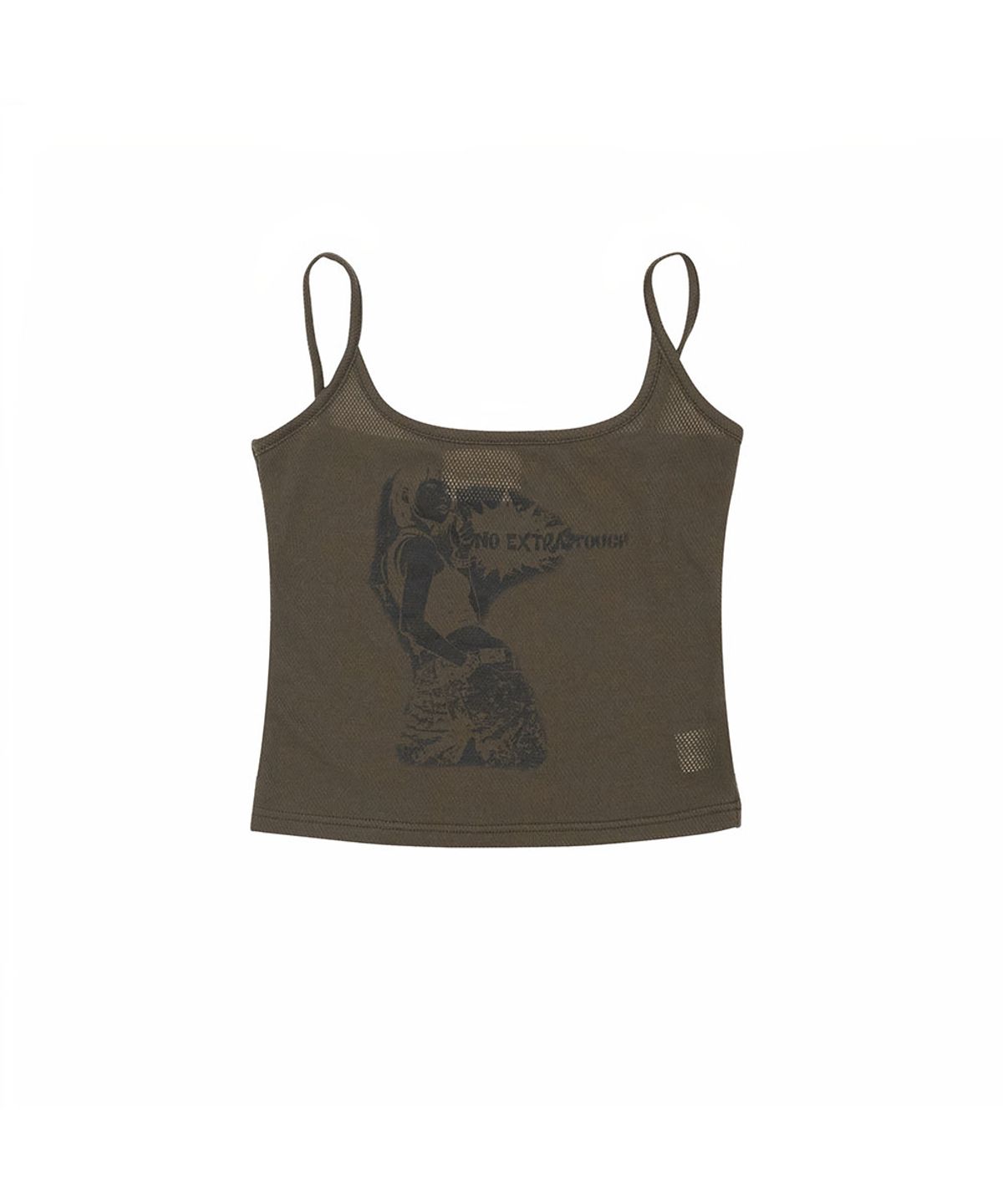 노 엑스트라 터치(NO EXTRA TOUCH) Graphic Mesh Sleeveless (Brown) / 26SMSL001BR