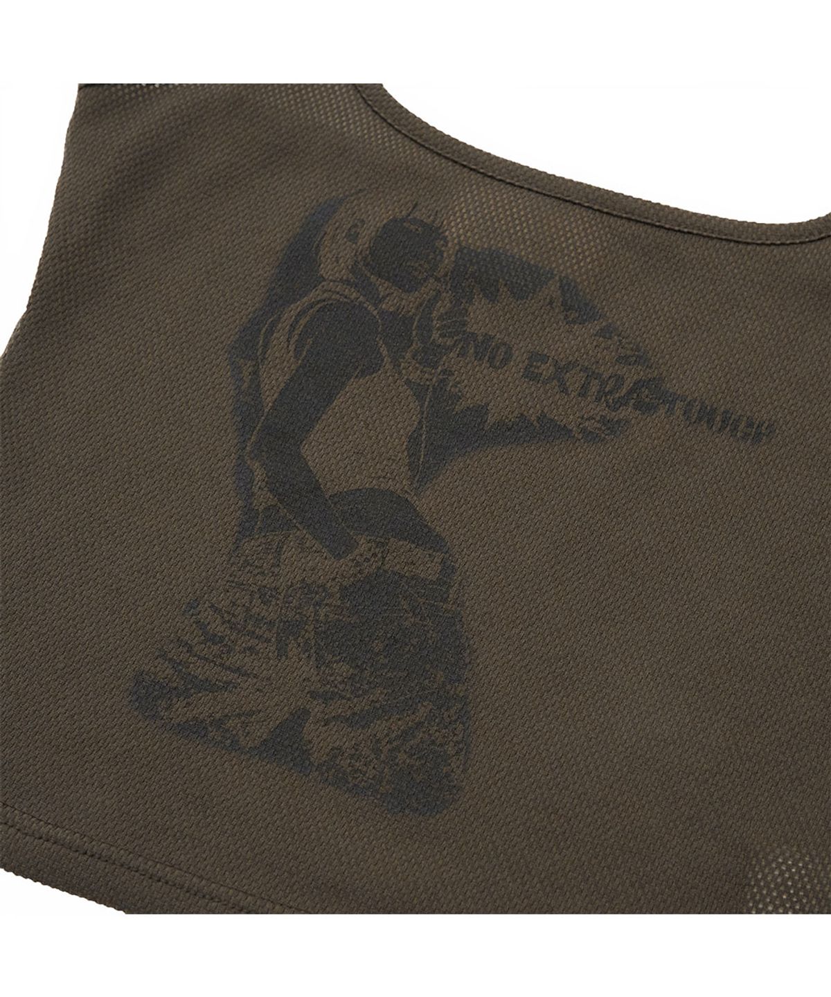 노 엑스트라 터치(NO EXTRA TOUCH) Graphic Mesh Sleeveless (Brown) / 26SMSL001BR
