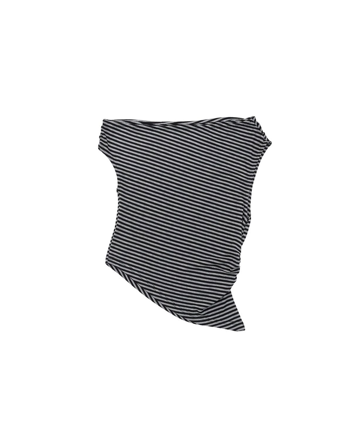 노 엑스트라 터치(NO EXTRA TOUCH) Studded Shirred Two-Way Off-Shoulder Top (Black) / 26SMTS004BK