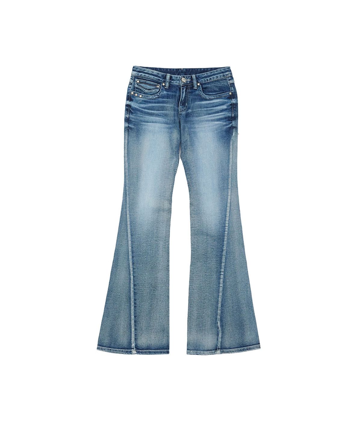 노 엑스트라 터치(NO EXTRA TOUCH) All Brushed Stitch Low-Rise Bootcut (Blue) / 26SMPT002BL