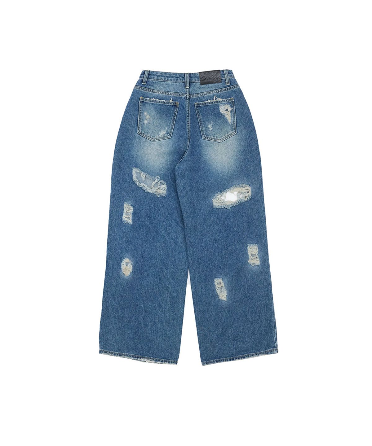 노 엑스트라 터치(NO EXTRA TOUCH) Hand-painted distressed denim pants (blue) / 26SMPT001BL