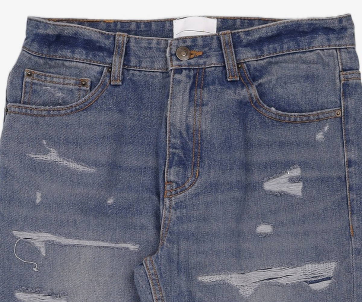 메종미네드(MAISON MINED) BLAST DESTROYED DENIM PANTS 46