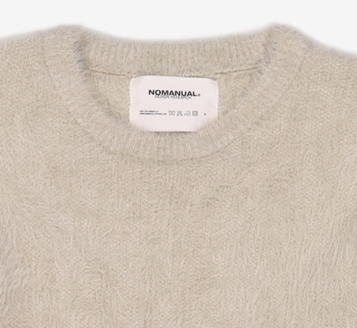 노매뉴얼(NOMANUAL) (시그니처종료)CROPPED HAIRY KNIT - 5 COLOR S