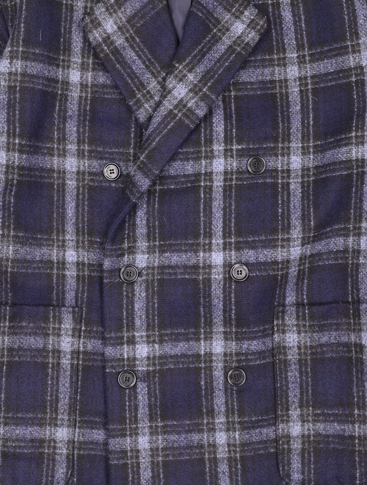 원소프트(1'SOFT) 울체크더블코트 WOOL CHECK DOUBLE COAT M