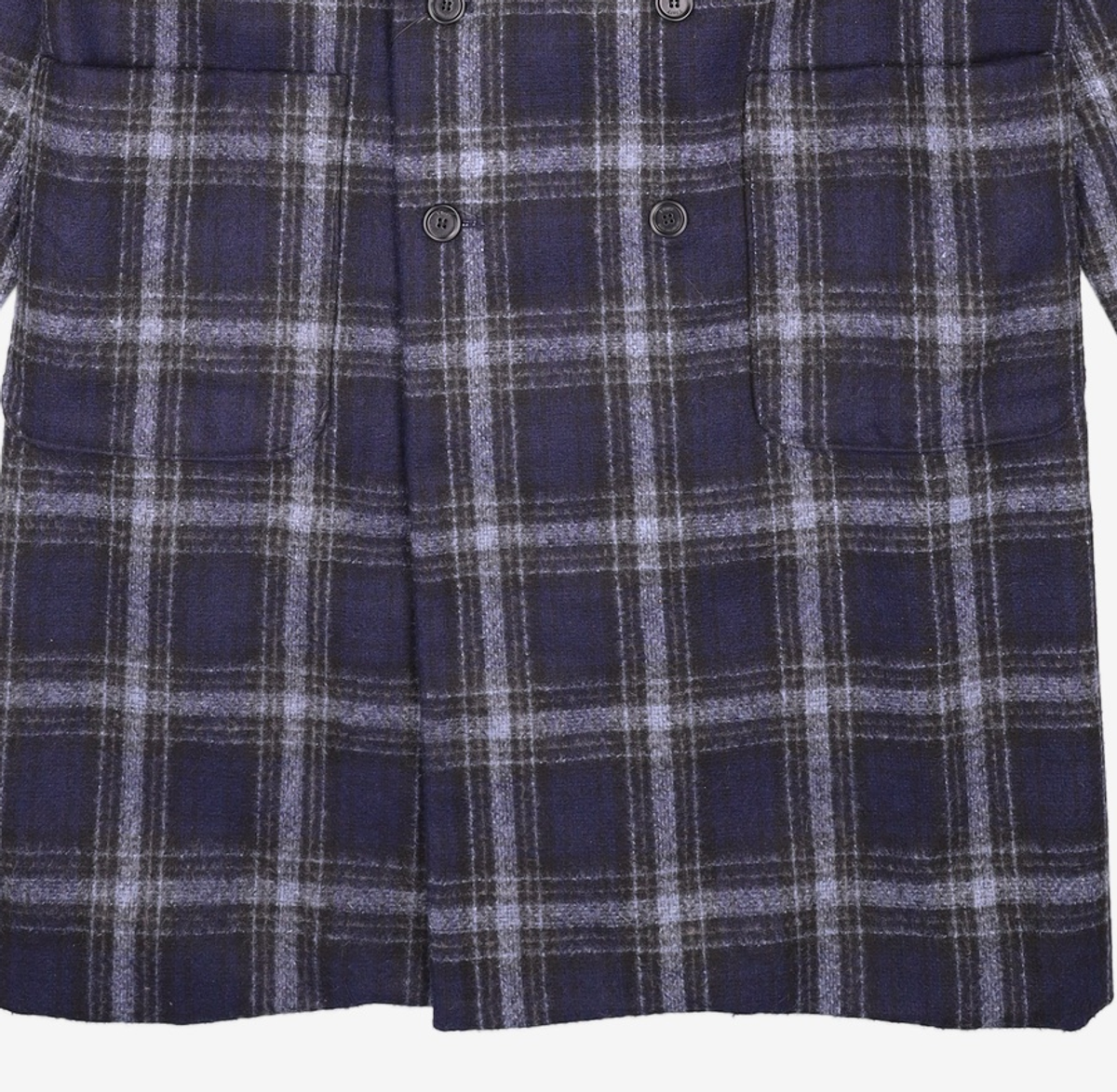 원소프트(1'SOFT) 울체크더블코트 WOOL CHECK DOUBLE COAT M