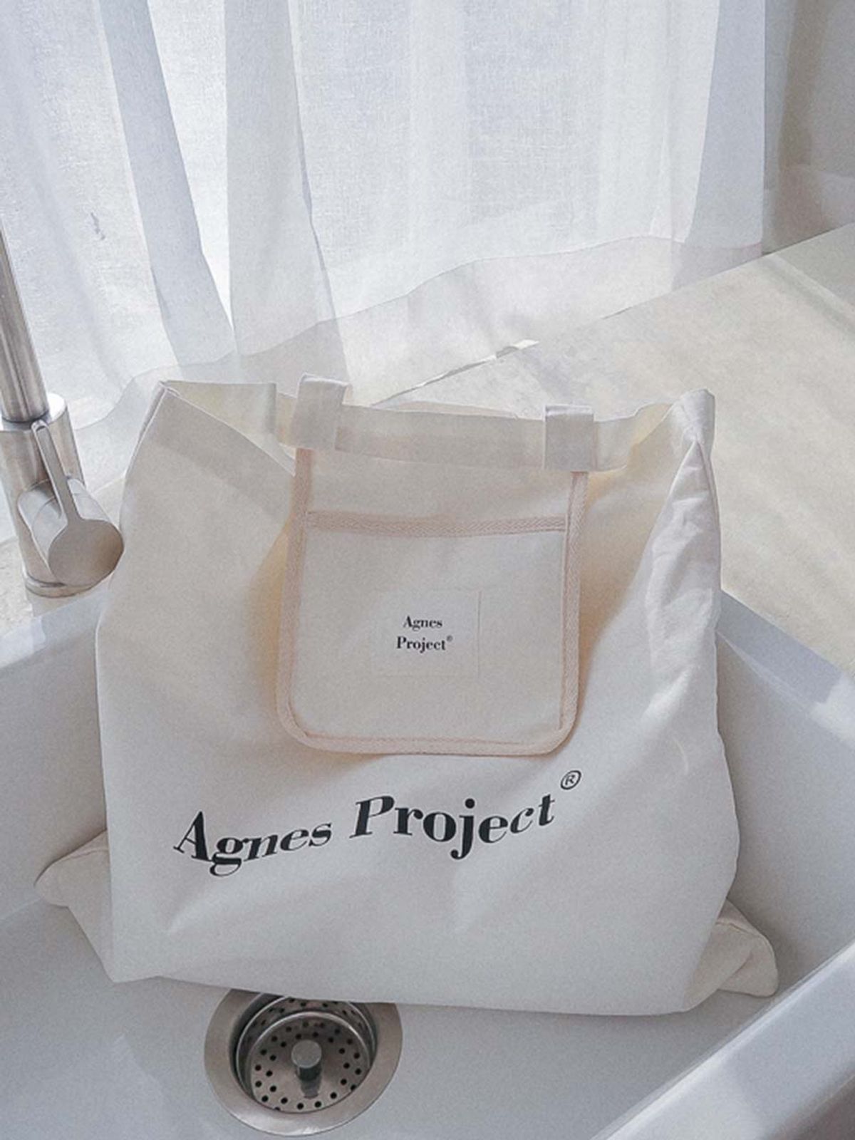 아그네스프로젝트(AGNES PROJECT) 라지코튼백_화이트