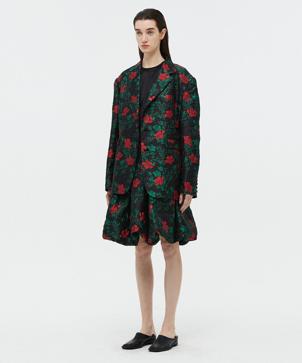 베데르미(VEDERMI) flower jacquard blazer