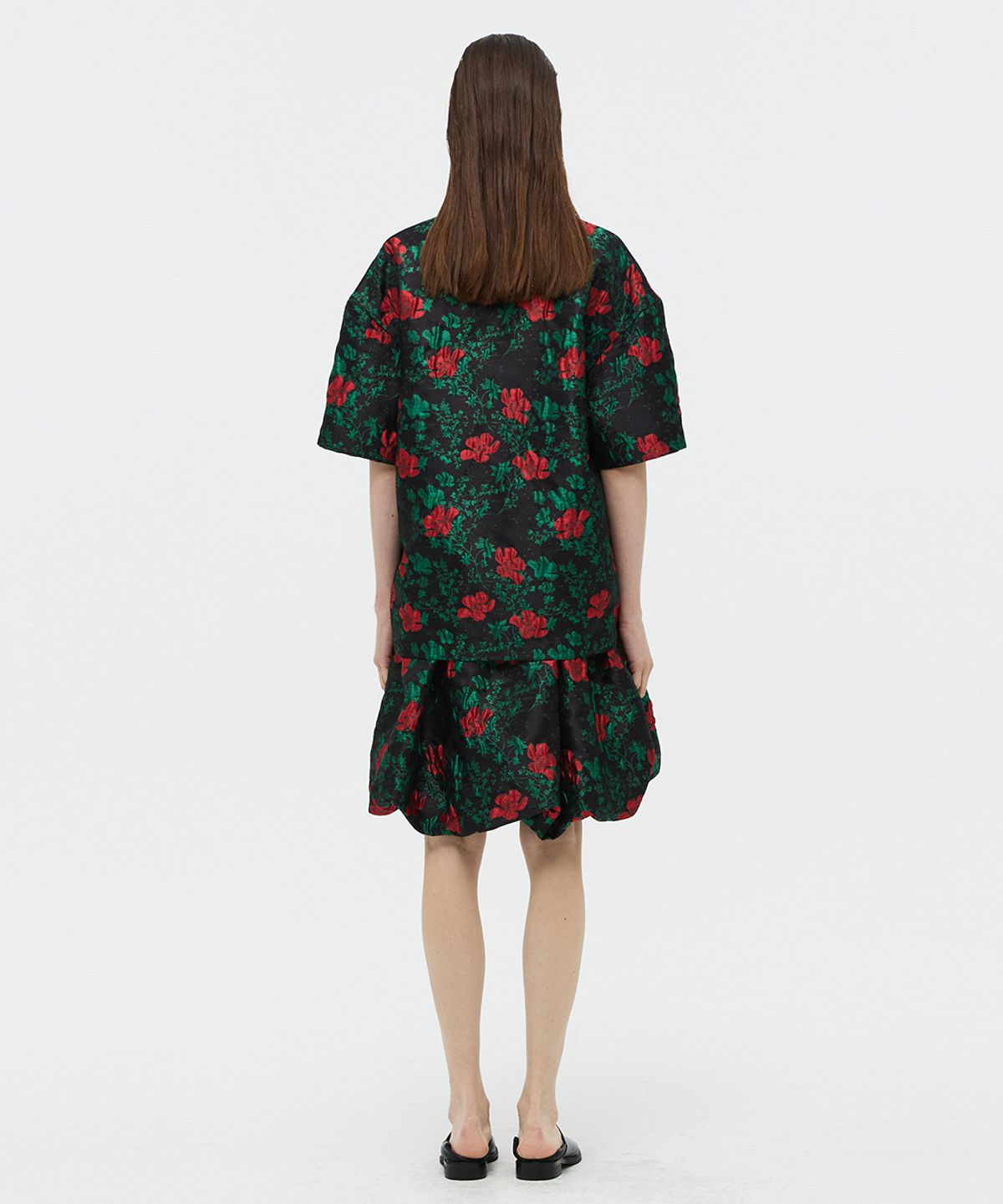 베데르미(VEDERMI) flower jacquard half sh