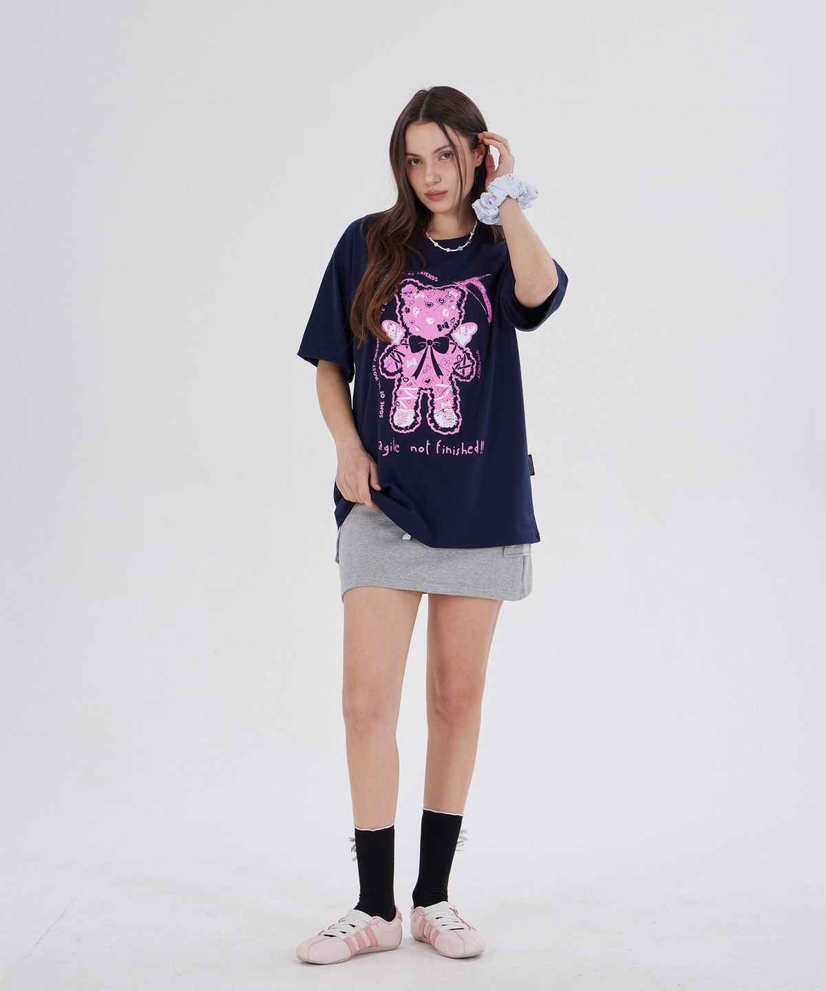 디스펑트(DYSFUNCT) ANGEL HAMMER BEAR T-SHIRT(NAVY)