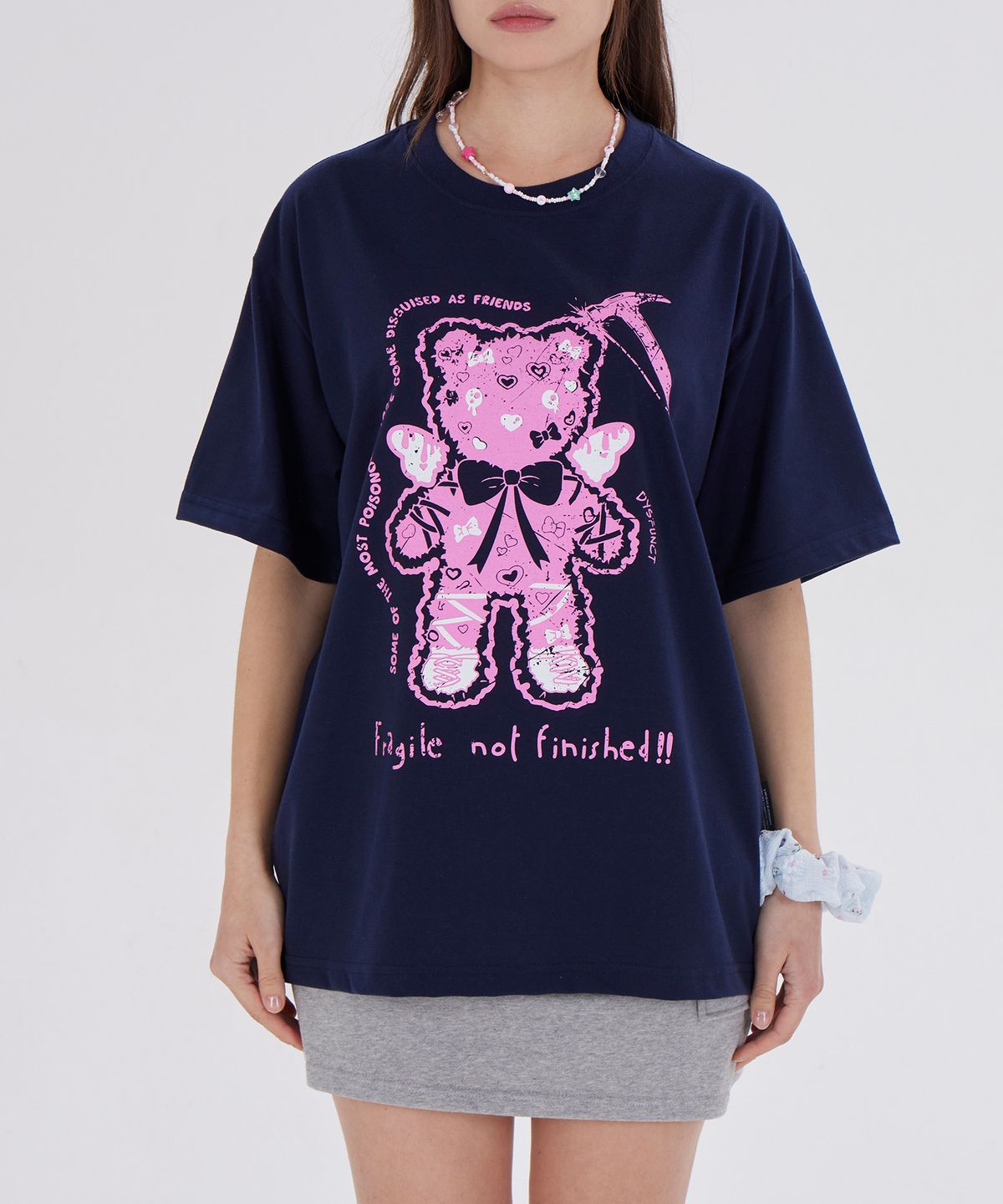디스펑트(DYSFUNCT) ANGEL HAMMER BEAR T-SHIRT(NAVY)