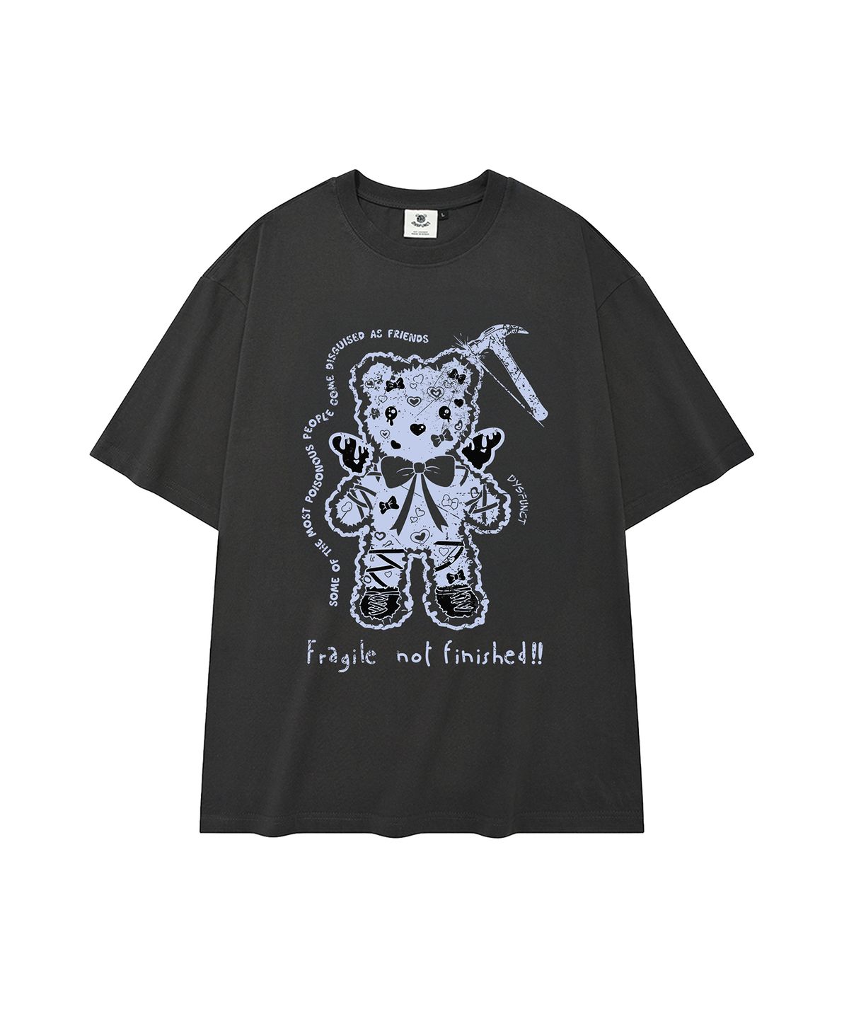 디스펑트(DYSFUNCT) ANGEL HAMMER BEAR T-SHIRT(CHARCOAL)
