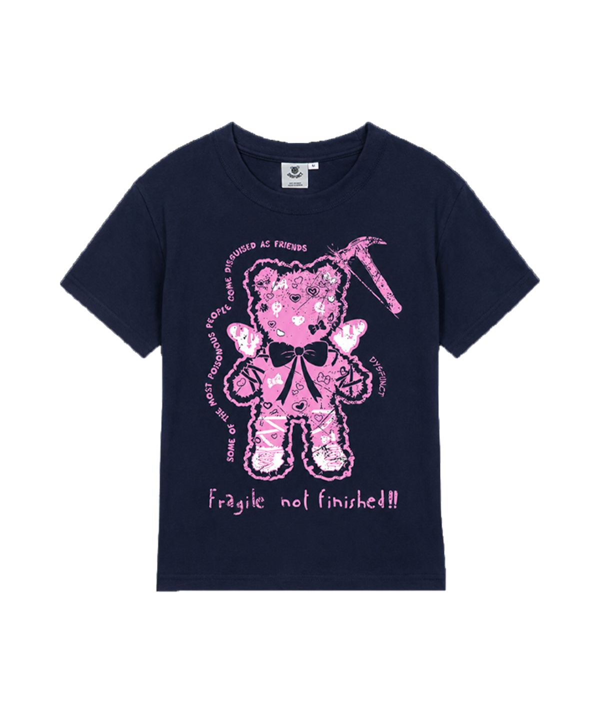 디스펑트(DYSFUNCT) ANGEL HAMMER BEAR SLIM T-SHIRT(NAVY)