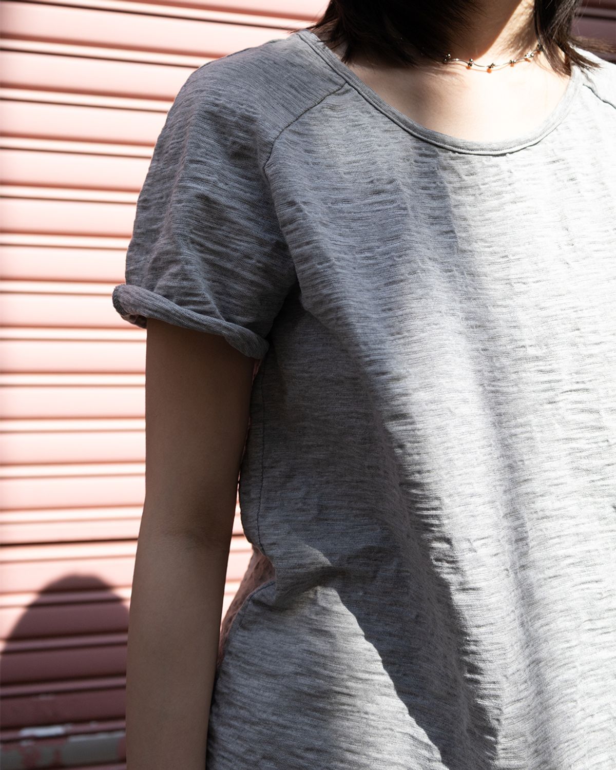 소티에(SUTIL) Natural Textured Half T [Grey]