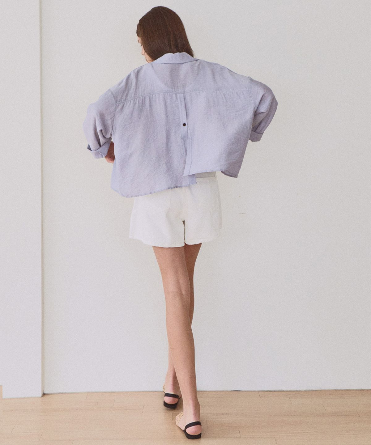 슬로우롤리(SLOWLOLLI) Volume sleeve crop shirt_4 Colors