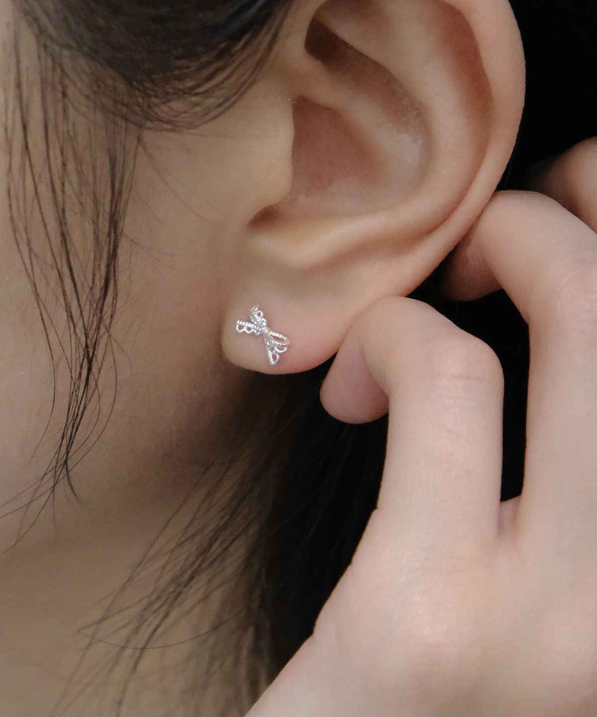 포에트리하우스(POETRYHAUS) PETIT LACE RIBBON EARRINGS