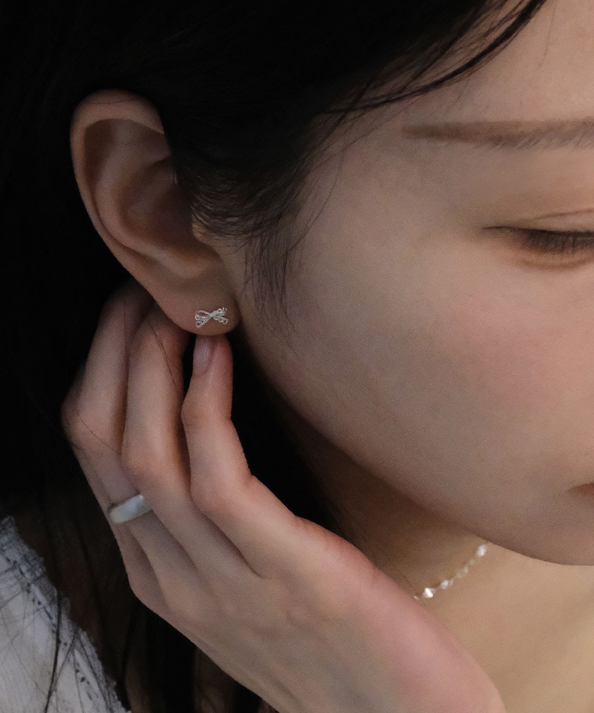 포에트리하우스(POETRYHAUS) PETIT LACE RIBBON EARRINGS