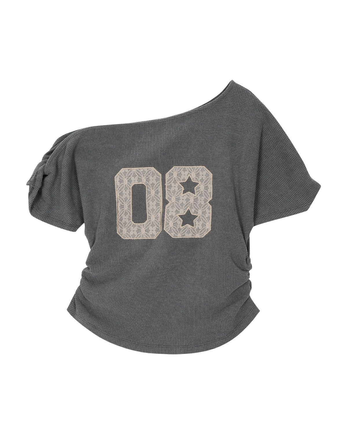 여린(YEORIN) 08 Twist T-Shirts (Charcoal)