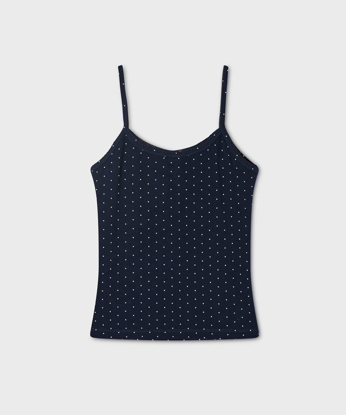 후아유(WHO.A.U) Dot Pattern Henley Sleeveless / WHRNG3791F